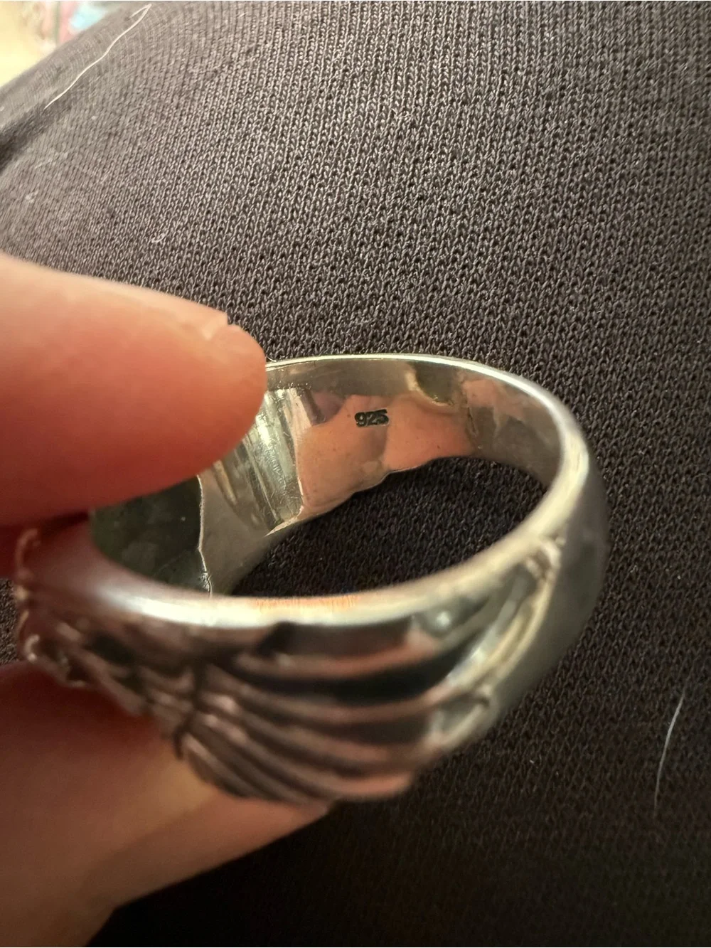 Witch’s Winged Skull Ring Sterling Silver Size 9 Witch’s Estate Sale